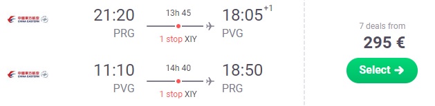 cheap flights from prague to shanghai