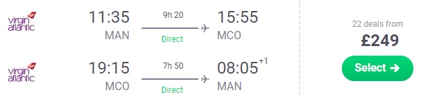 cheap flights manchester orlando