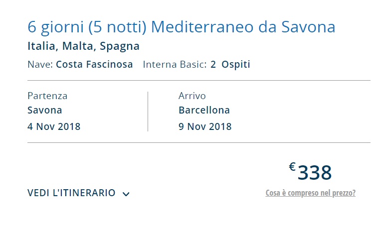 cheap full board cruise from savona italy to barcelona spain