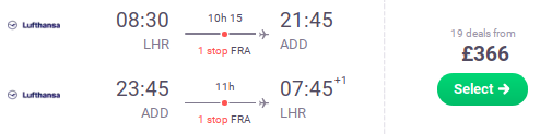 london to ethiopia