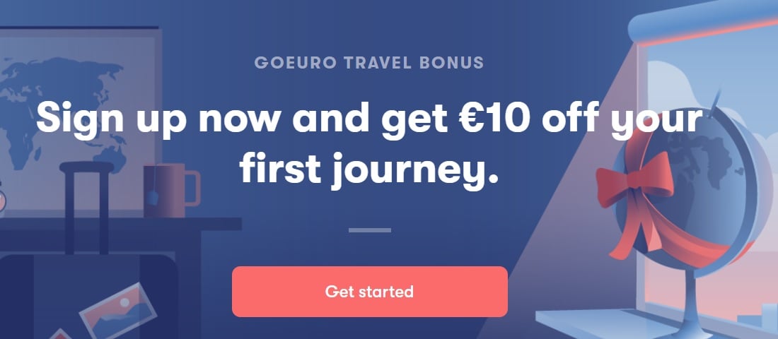 TravelFree OFF - your GOEURO \u20ac10 next for PROMO CODE: trip!