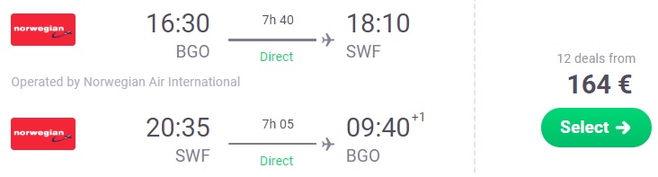 Cheap flights Bergen Norway NEW YORK