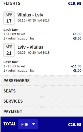 cheap flights vilnius lviv ukraine