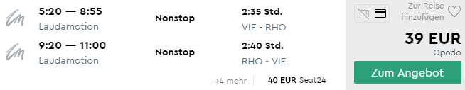 vienna to rhodes