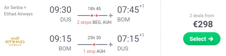 cheap flights dusseldorf mumbai