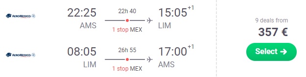 cheap flights from amsterdam to south america
