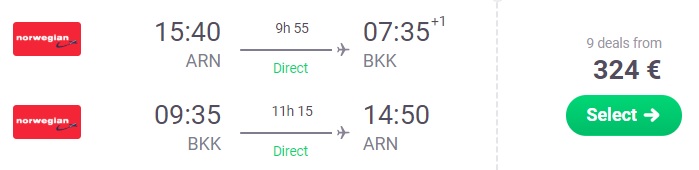 stockholm bangkok