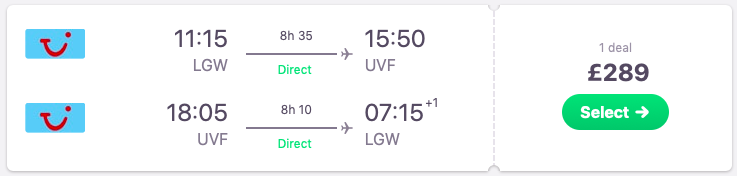 DIRECT flights from London to Castries, Saint Lucia