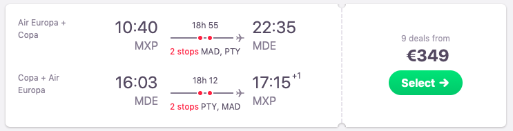 Flights from Milan to Medellin, Colombia