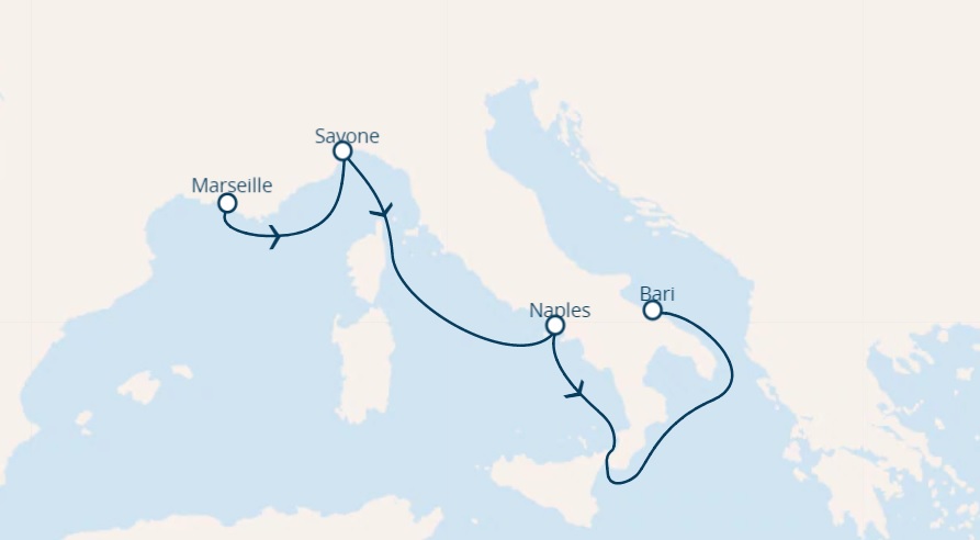 full board cruise from marseille to bari