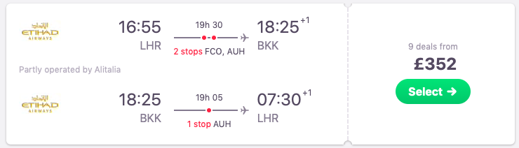 Flights from London to Bangkok, Thailand