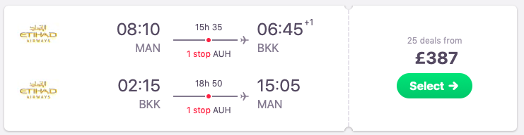 Flights from Manchester to Bangkok, Thailand