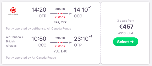 Flights from Bucharest, Romania to Cayo Coco, Cuba