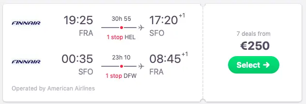 Flights from Frankfurt to San Francisco, California