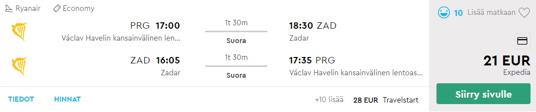 cheap flights prague zadar croatia