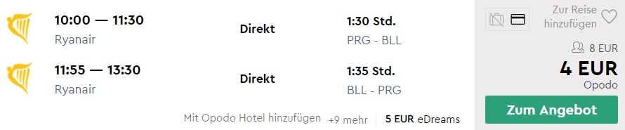 Cheap flights from Prague to BILLUND