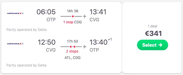 Flights from Bucharest, Romania to Cincinnati , USA