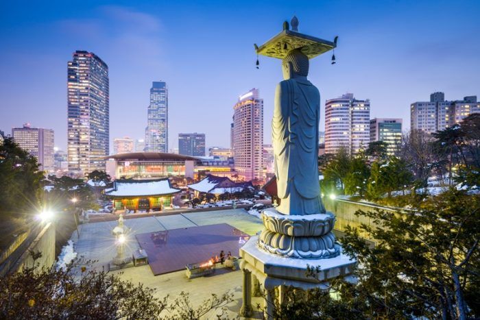 Full service flights from Milan to Seoul, South Korea from €448