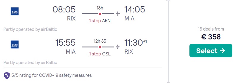 cheap flights riga miami