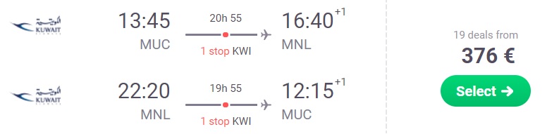Flights from Munich Germany to Manila PHILIPPINES