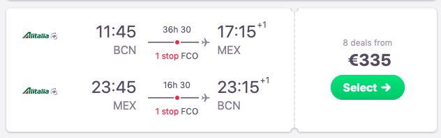 Flights from Barcelona to Mexico City, Mexico