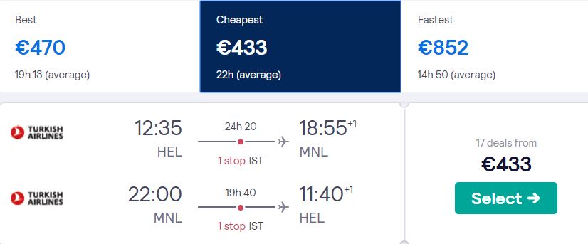 cheap flights helsinki philippines