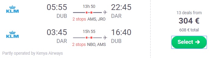 cheap flights dublin tanzania