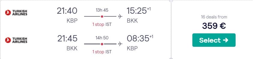 cheap flights kyiv bangkok thailand