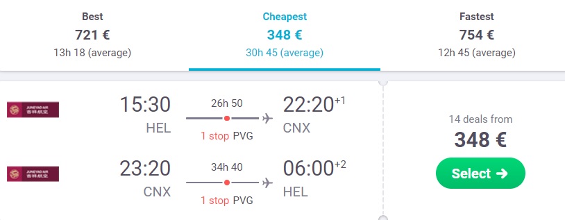 cheap flights helsinki chiang mai thailand