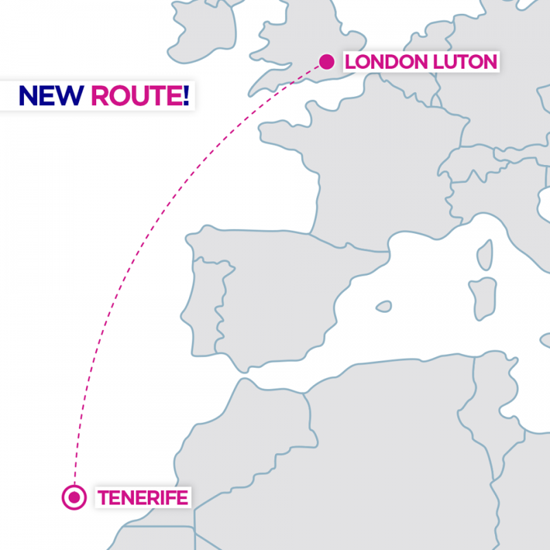 wizz air new route london tenerife