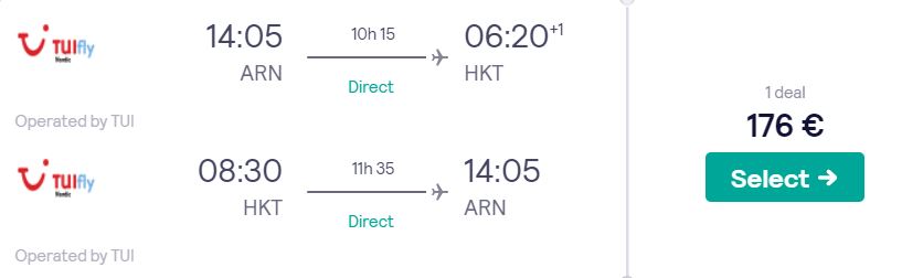 cheap flights stockholm phuket