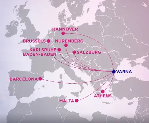 Wizz Air announces 8 new routes to / from Varna, Bulgaria