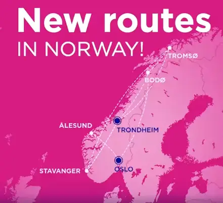 Wizz Air announced 7 new routes in NORWAY