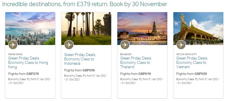 Cathay Pacific BLACK FRIDAY SALE