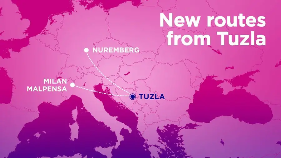 Wizz air new routes from tuzla