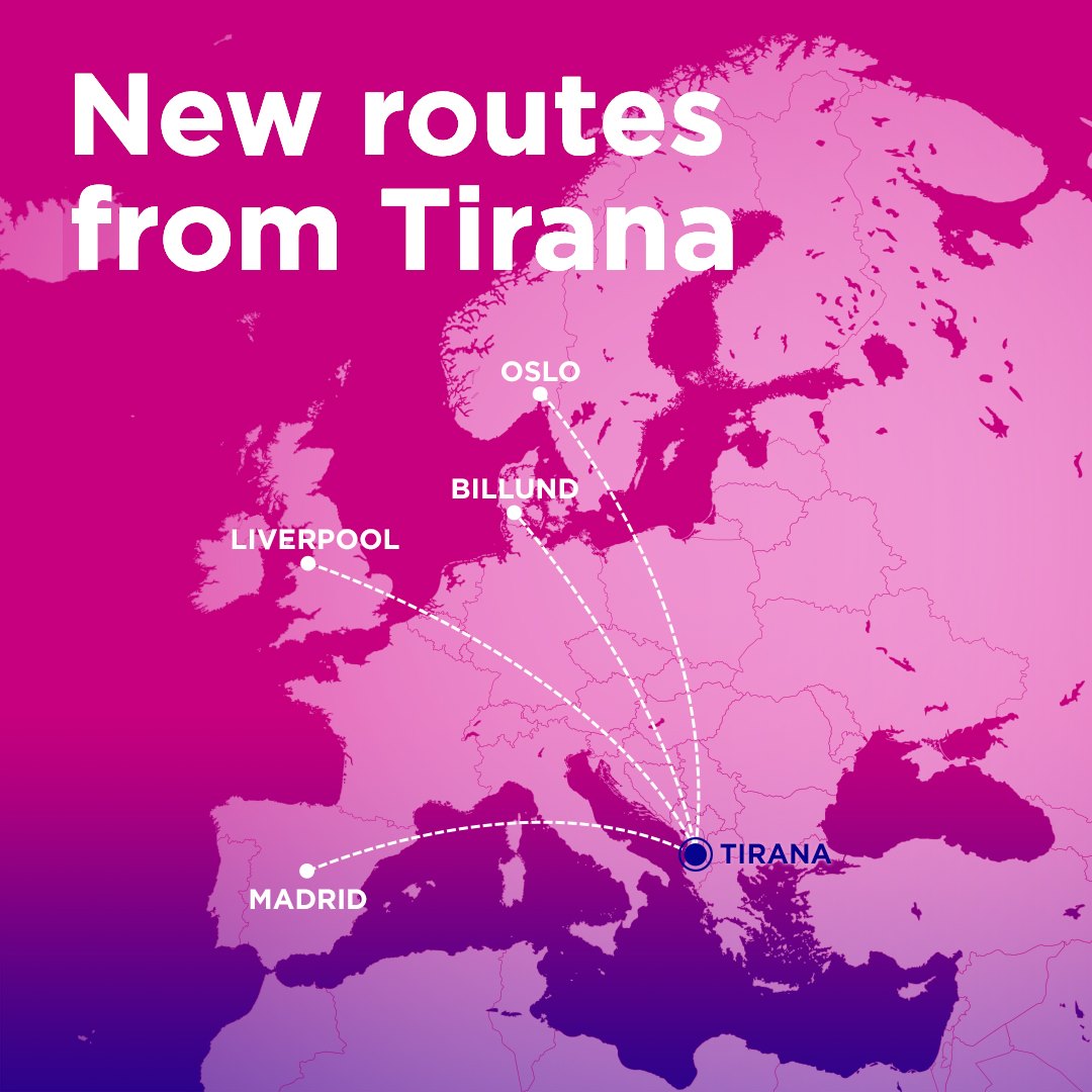 wizz air new routes from tirana albania