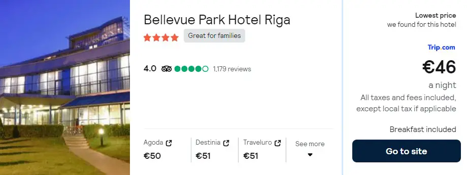 Bellevue Park Hotel in Riga