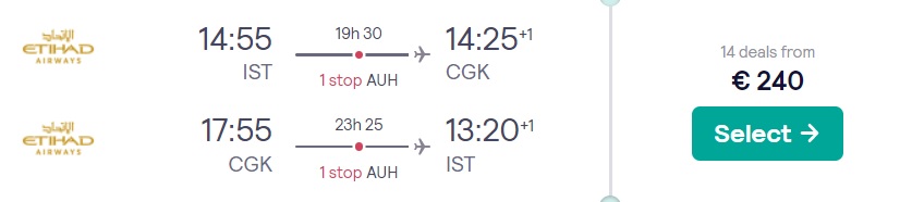 cheap flights istanbul indonesia