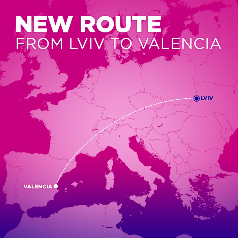 wizz air new route from lviv to valencia