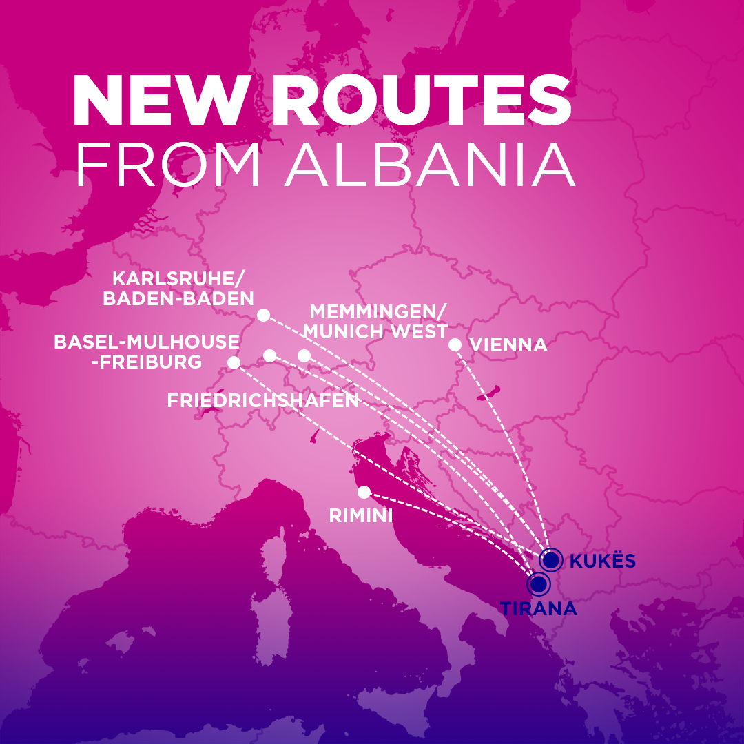 wizz air new routes from albania