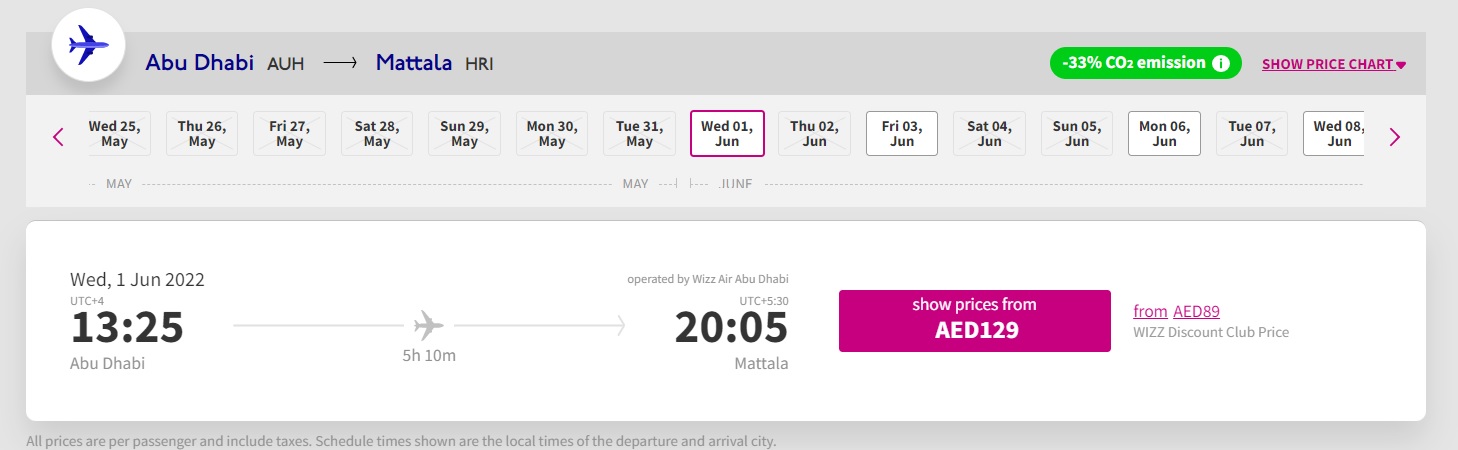 wizz air abu dhabi mattala sri lanka