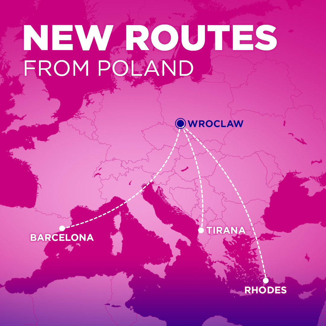 wizzair new routes from wroclaw