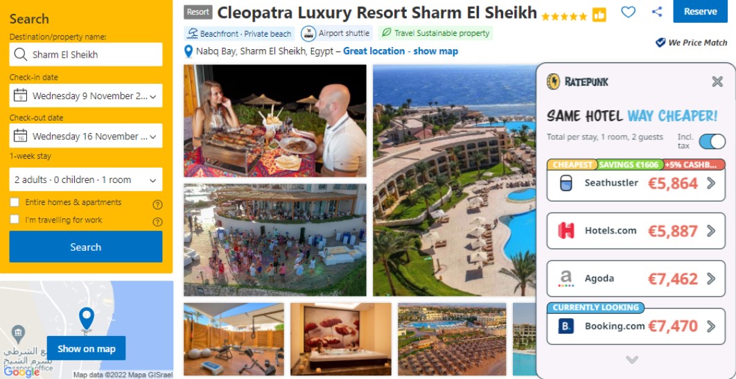 egypt hotel high season