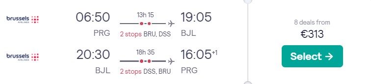cheap flights prague gambia