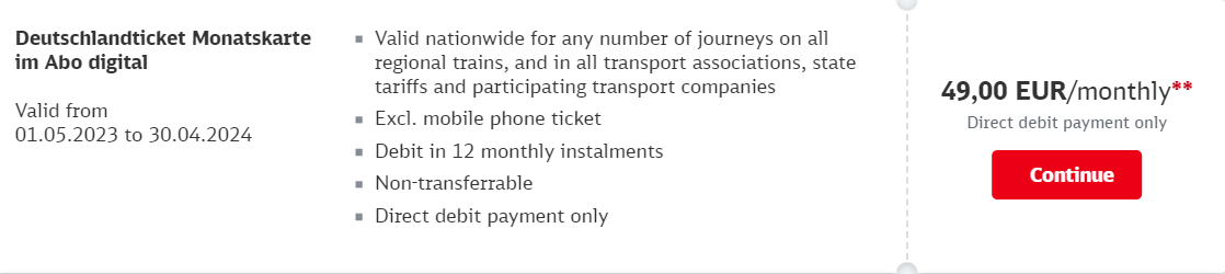 Deutsche Bahn PROMO SALE: The Deutschland-Ticket for €49 per month ...