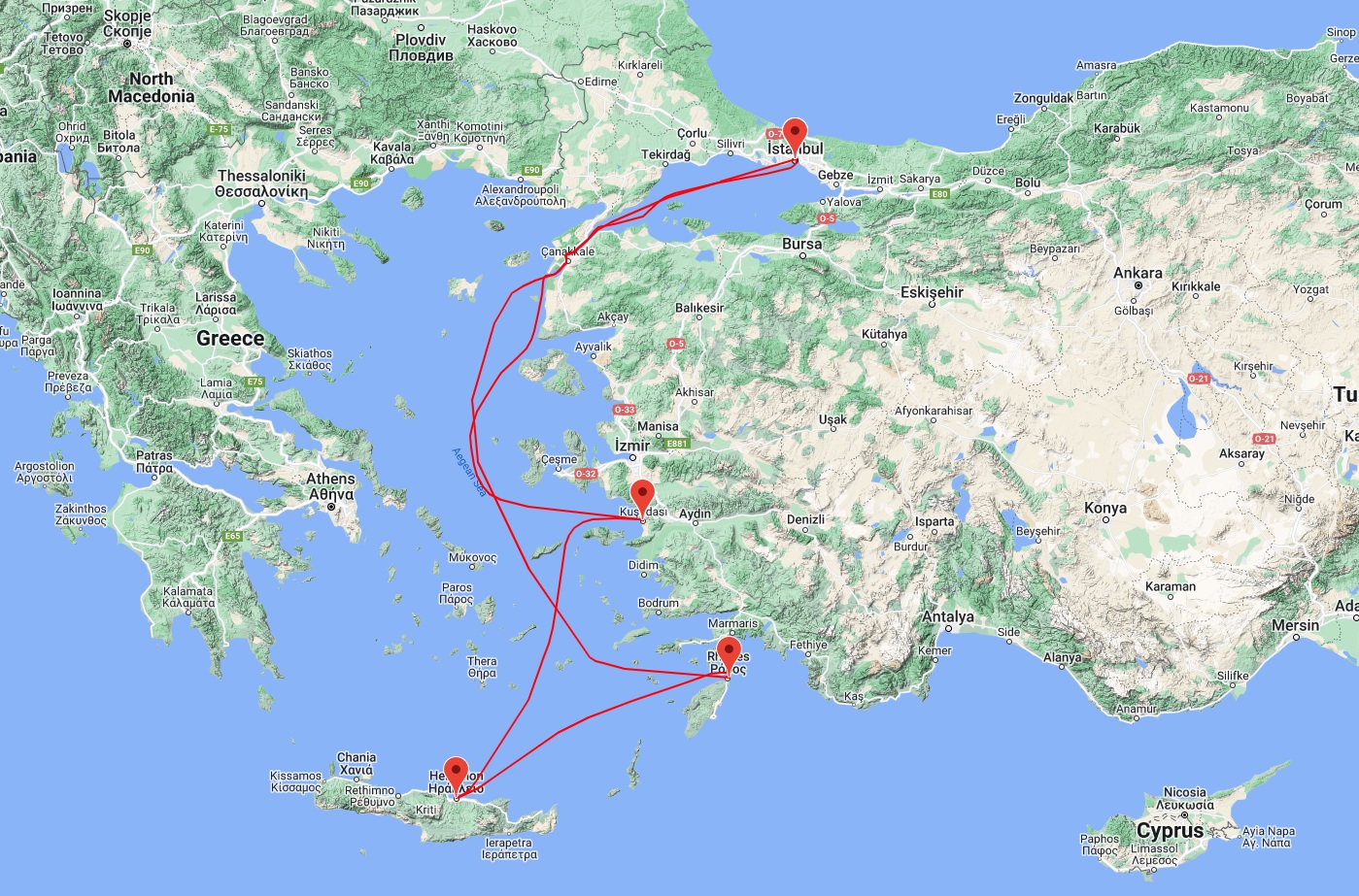 Eastern Mediterranean Cruise from Istanbul Turkey