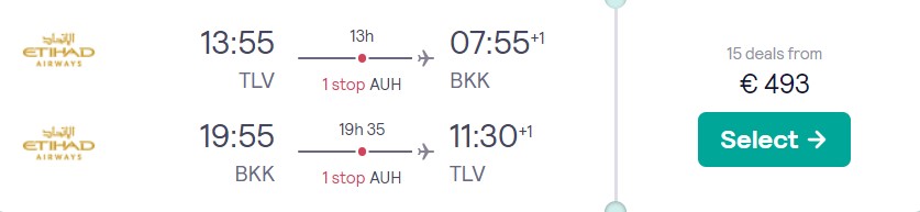 cheap flights tel aviv bangkok thailand
