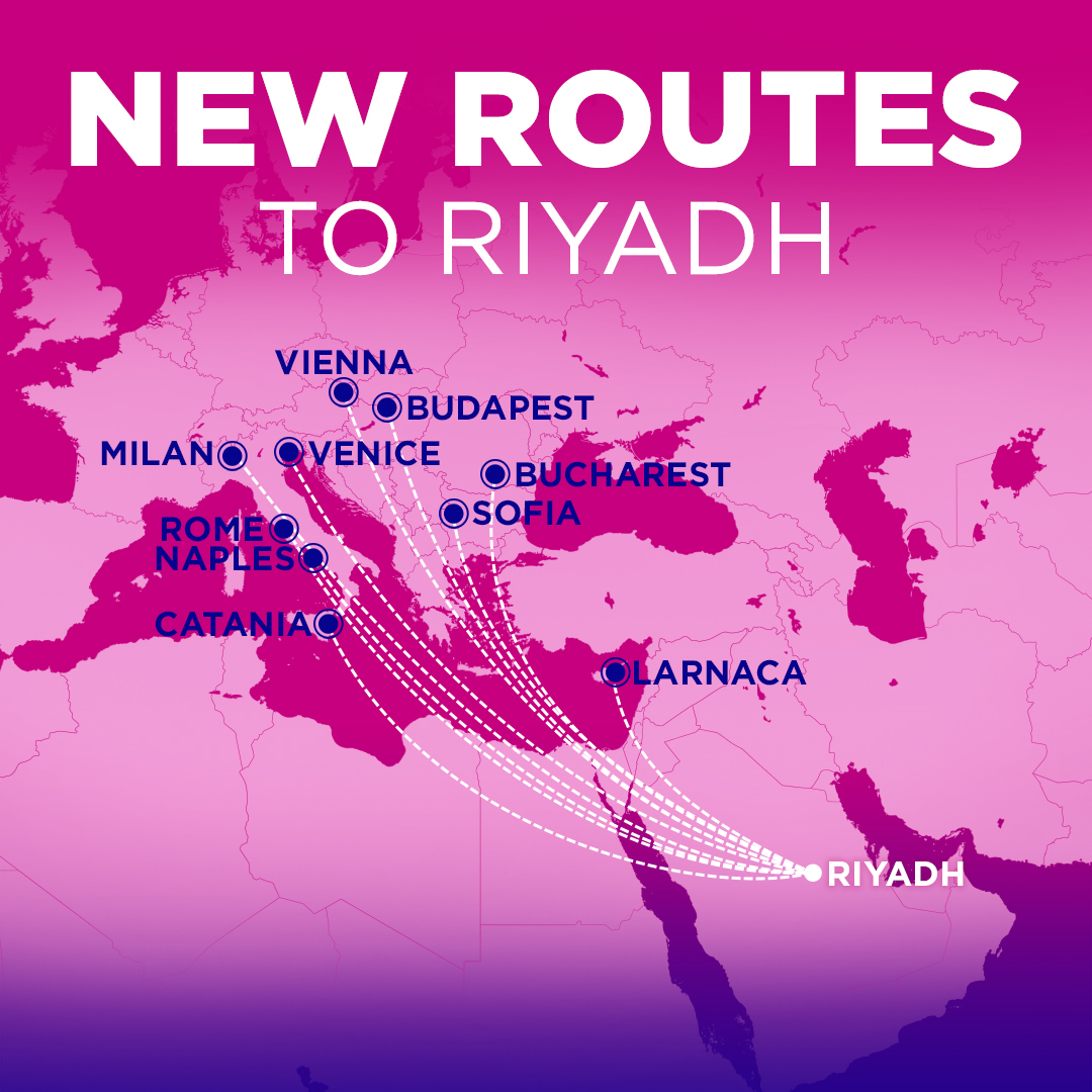 wizzair new routes to Riyadh saudi arabia