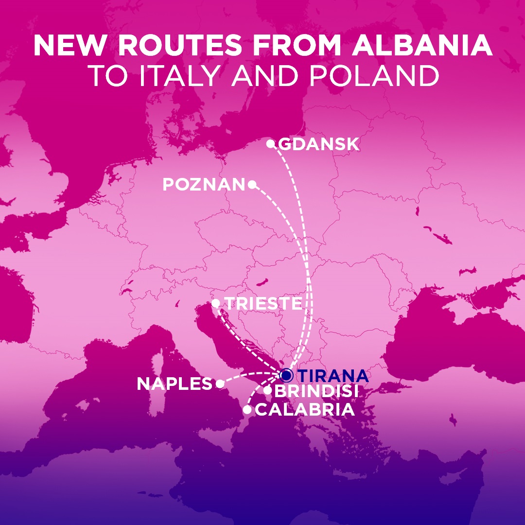 wizz air new routes from tirana albania