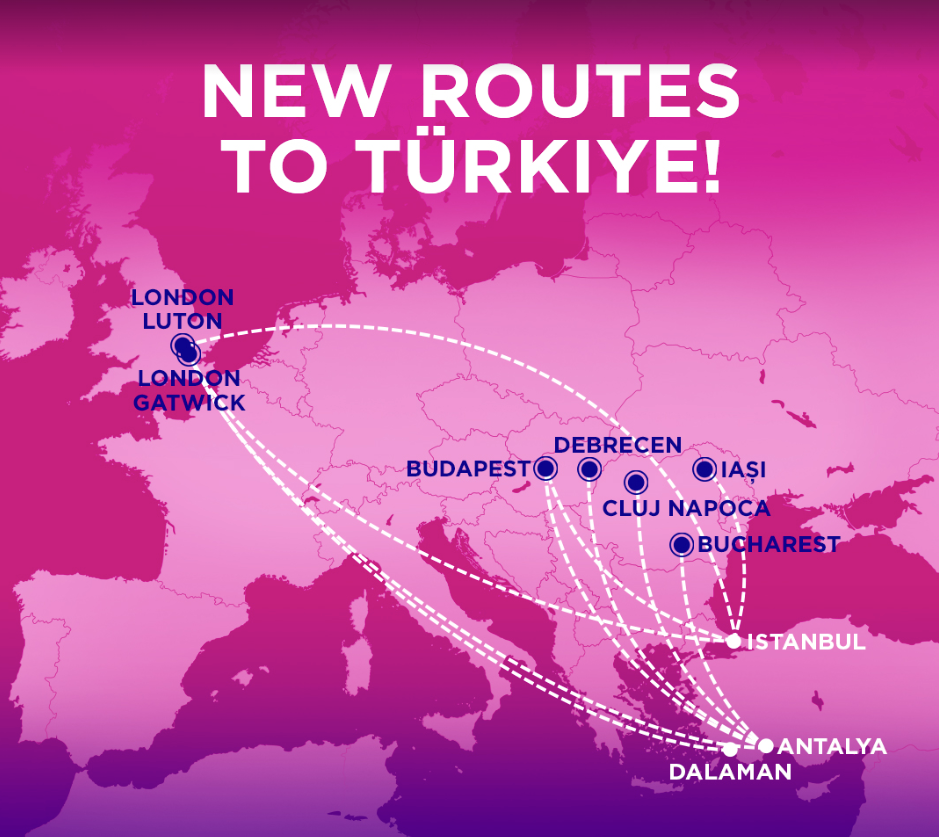 WIZZ AIR announces 10 New Routes to TURKEY